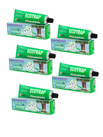 Нетоксичный клей от насекомых для ловчего пояса ловушек Ecotrap, 5 шт
