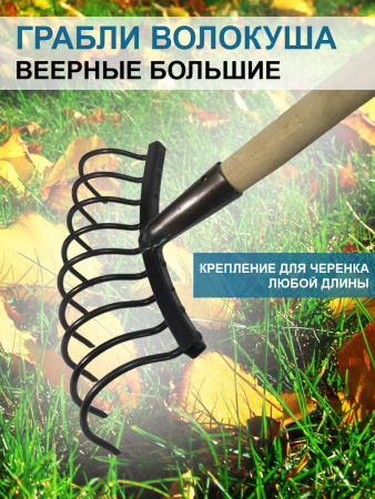 Грабли веерные Волокуша - Боронуша большие 30 см без черенка Благодатное земледелие Грабли веерные Волокуша - Боронуша большие 30 см без черенка Благодатное земледелие