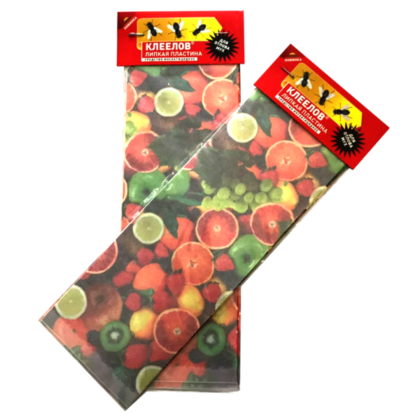 Клеелов-Липкая пластина от мух Фрукты 10шт