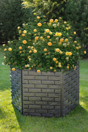 Универсальный садовый конструктор, 4 шт, длина 180 см, высота 20 см, графит