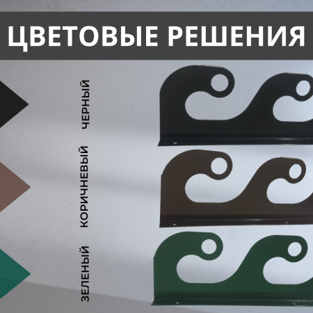 Держатель потолочно-настенный для инструмента садовый Завиток черный МС-Про