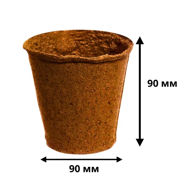 Торфяной горшочек для выращивания рассады 90х90 круглый