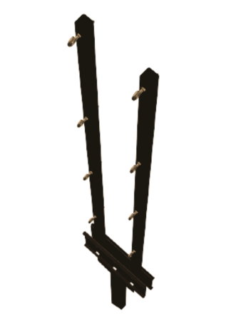 Подвижная шпалера для малины Веер Коричневая комплект из 2 шт PEKGDSM МС-Про