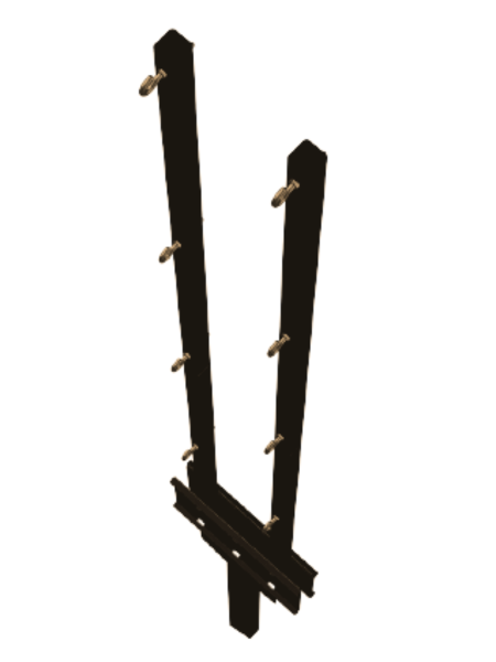 Подвижная шпалера для малины Веер Коричневая комплект из 2 шт PEKGDSM МС-Про