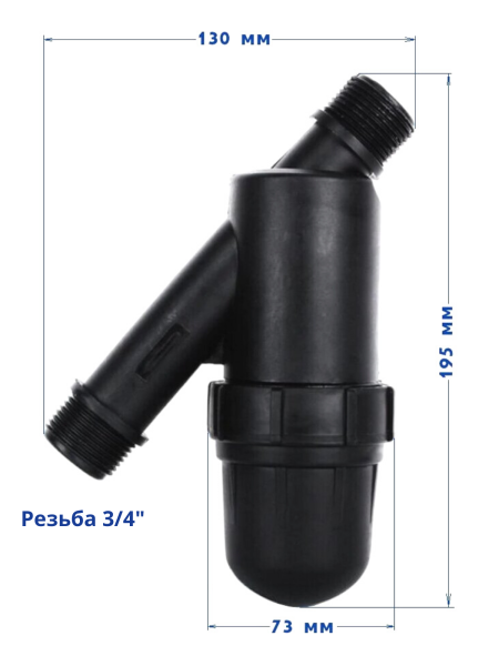 Фильтр сетчатый для полива Green Helper 120 mesh резьба 3/4