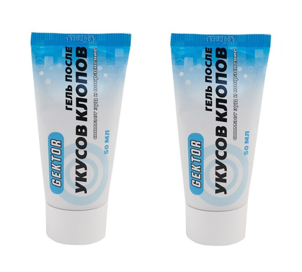 GEKTOR гель после укусов клопов 50 мл, 2 шт