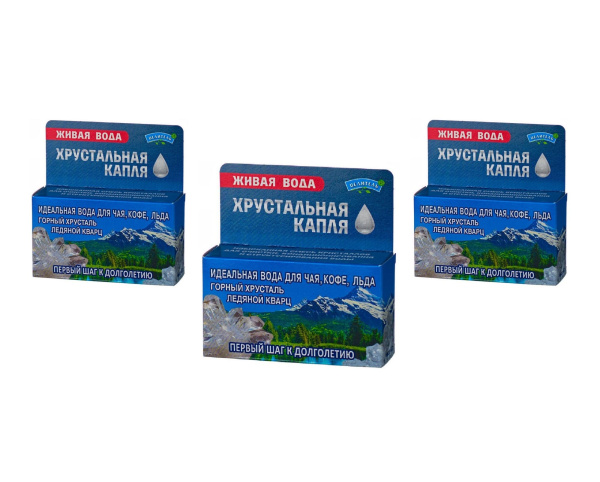 Активатор для очищения воды Хрустальная капля горный хрусталь и ледяной кварц 50 гр 3 шт Активатор для очищения воды Хрустальная капля горный хрусталь и ледяной кварц 50 гр 3 шт