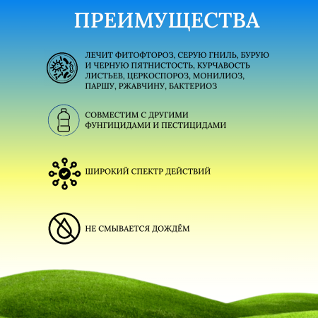 Фунгицид Абига Пик для борьбы с комплексом грибных и бактериальных болезней 50 гр