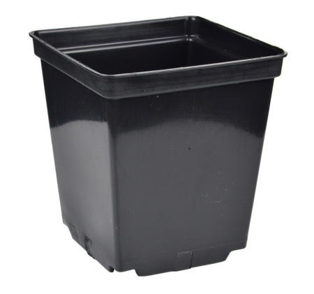 Горшок для рассады 0,85 л 11х11х11 см черный, литьё