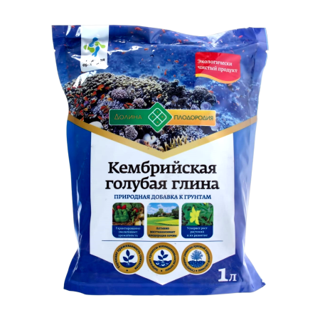 Глина Кембрийская голубая природная добавка к грунтам 1 л