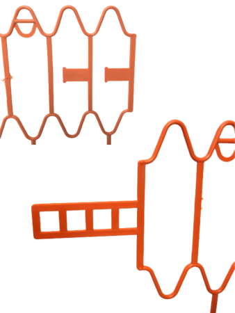 Подставка опора Заборчик для растений и клубники оранжевая, 20 шт