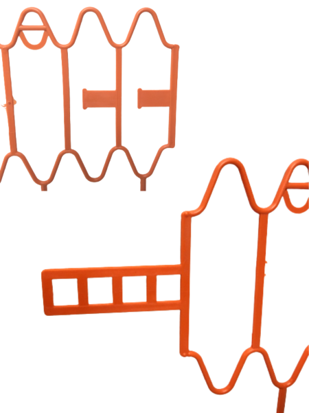 Подставка опора Заборчик для растений и клубники оранжевая, 20 шт