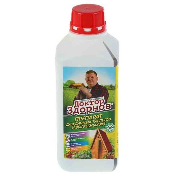 Доктор Здорнов для дачных туалетов и выгребных ям 0,95 л VIP