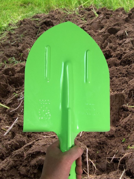 Лопата штыковая ЛКО 19596-87 из рельсовой стали 65 г салатик