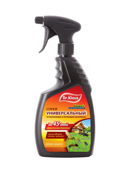 Dr.Klaus Спрей УНИВЕРСАЛЬНЫЙ от летающих и ползающих насекомых, флакон 750 мл