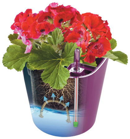 Горшок с автополивом Комфорт 3 л ПИ-21-6ТХ Оливковый