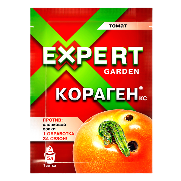 Кораген Томат 2 мл Против хлопковой совки и других вредителей, 5 шт