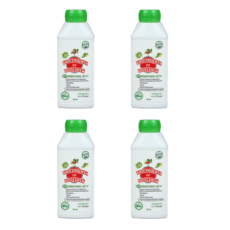 Биопрепарат Биокомплекс-БТУ защита от болезней и питание ЭкоДачник 0,5 л, 4 шт