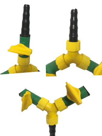 Тройник для шланга d 10-20 мм с двумя вентилями (Товары, которые скоро пропадут из магазина)