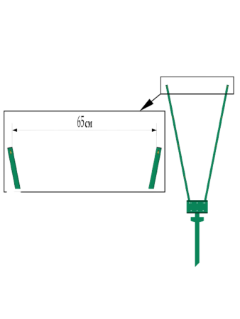 Подвижная шпалера для малины Веер Зеленая комплект из 2 шт PEKGDSM МС-Про