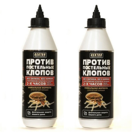 Порошок GEKTOR против постельных клопов 500 мл, 2 шт