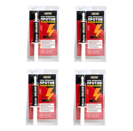 GEKTOR гель против тараканов 30 мл, 4 шт
