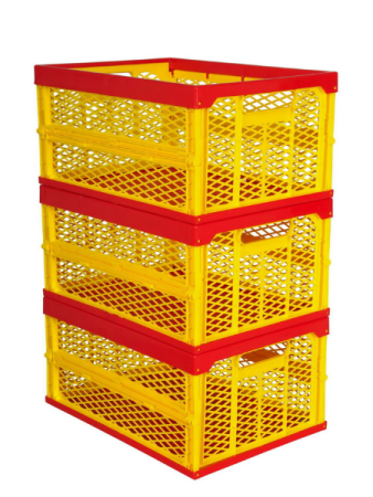 Ящик складной красно-желтый