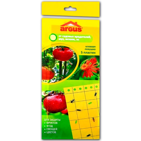 Ловушка клеевая от садовых вредителей Argus, 2 уп по 5 шт