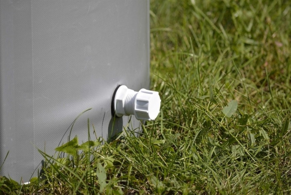 Складная емкость для воды из ПВХ 500 л с верхним каркасом и крышкой Чудо-бочка высота 100 см диаметр 80 см