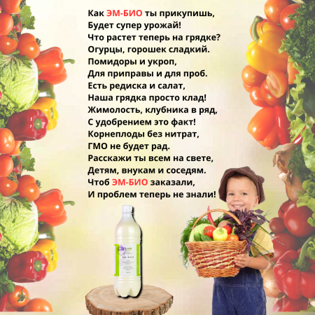 Микробиологическое удобрение Восток ЭМ-1 ЭМ-БИО 1 л