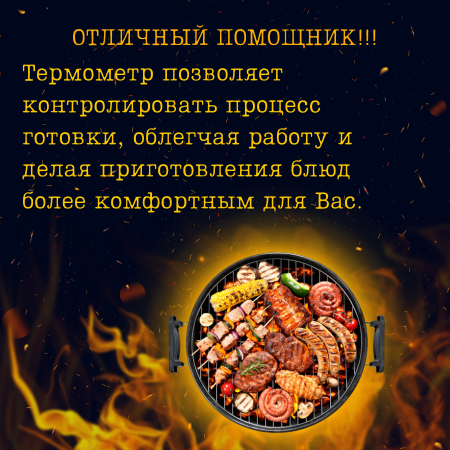 Термометр для мангала и барбекю КТ500 ТДШ-350