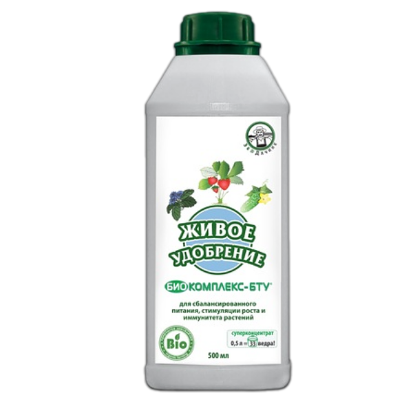 Биопрепарат Биокомплекс-БТУ универсальное живое удобрение ЭкоДачник 0,5 л